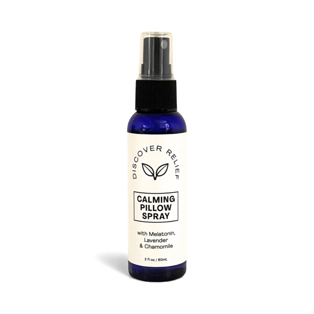 Natural Sleep Pillow Spray with Melatonin, Lavender & Chamomile, 2 fl oz, Aromatherapy Mist for Relaxation and Restful Sleep