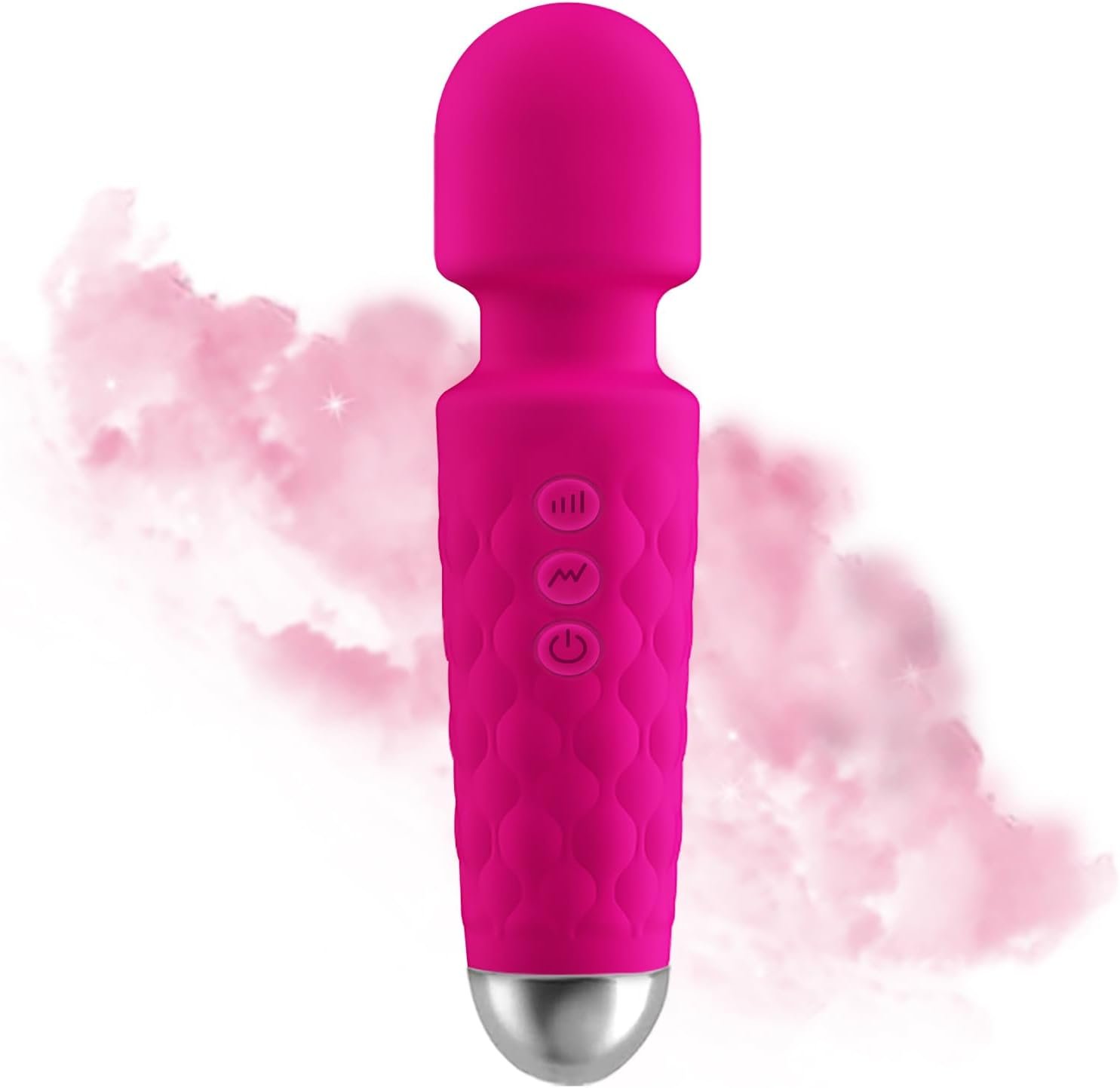 AImassa wand Portable Handheld Back Massager -Massage Tool to Relieve Neck and Shoulder Muscle Fatigue and Promote Relaxation (Rose Pink)