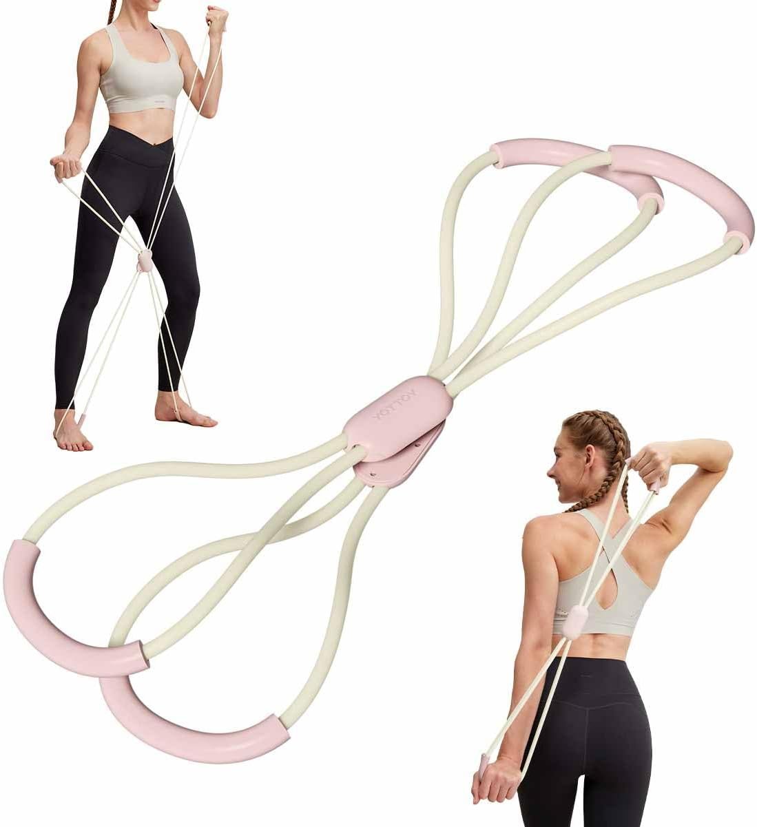 YOTTOY Cross Resistance Band for Full Body Workout,Elastic Exercise Bands for Legs,Arms,Glutes,Stretch Bands for Exercise,Yoga Straps for Stretching, Booty Bands for Home Gym