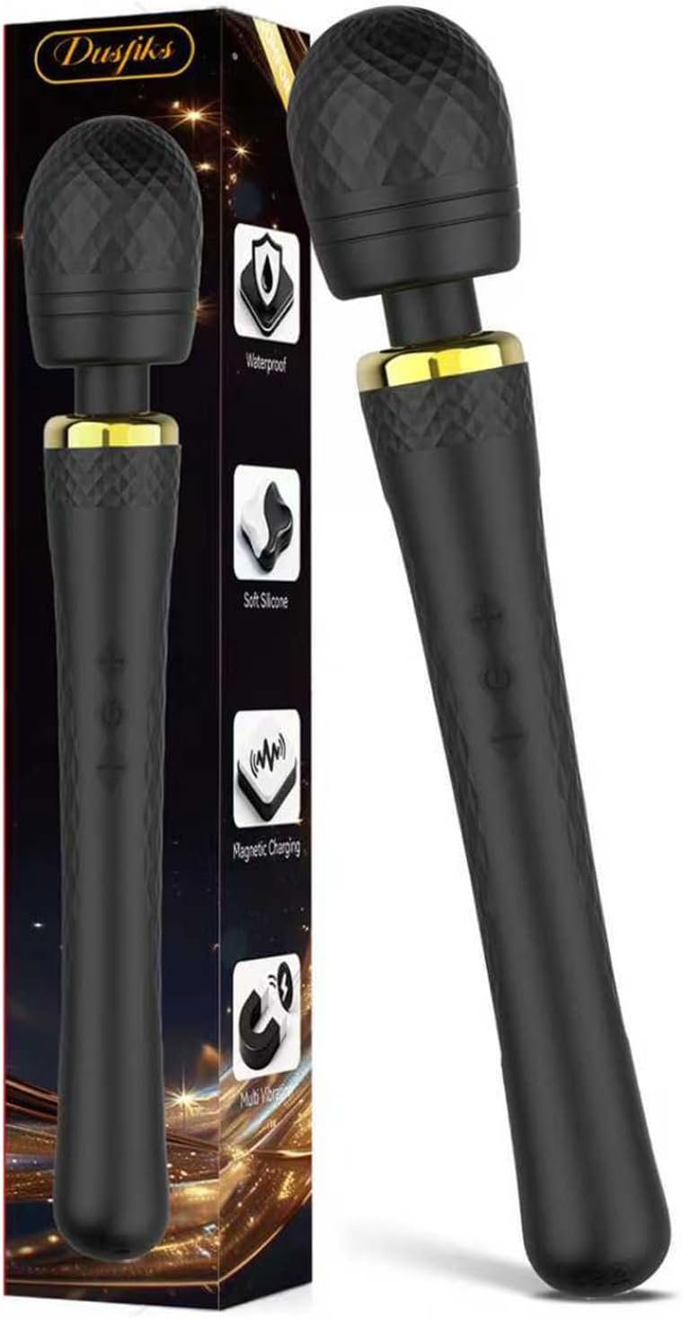 Personal Wand Massager Handheld Cordless Massager Travel-Quiet-Waterproof, USB Rechargeable,Perfect Back Legs Hand Pains and Sports