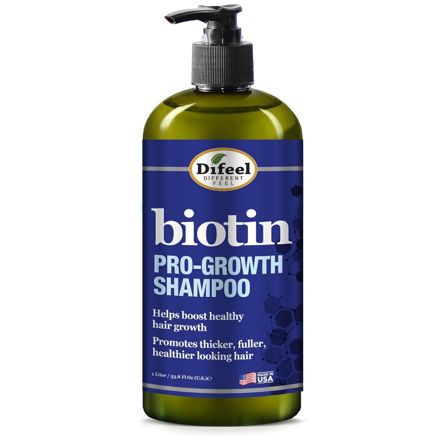 Difeel Pro-Growth Biotin Shampoo 33.8 oz. – Shampoo for Thinning Hair and Hair Loss with Biotin for Hair Growth