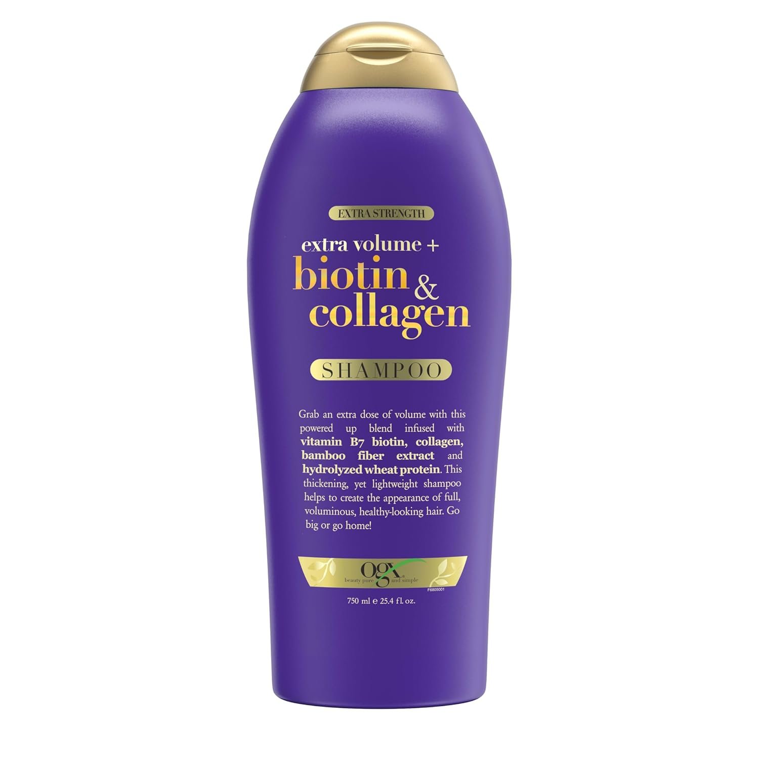 OGX Biotin & Collagen Extra Strength Volumizing Shampoo for Thicker, Fuller Hair, 25.4 fl oz