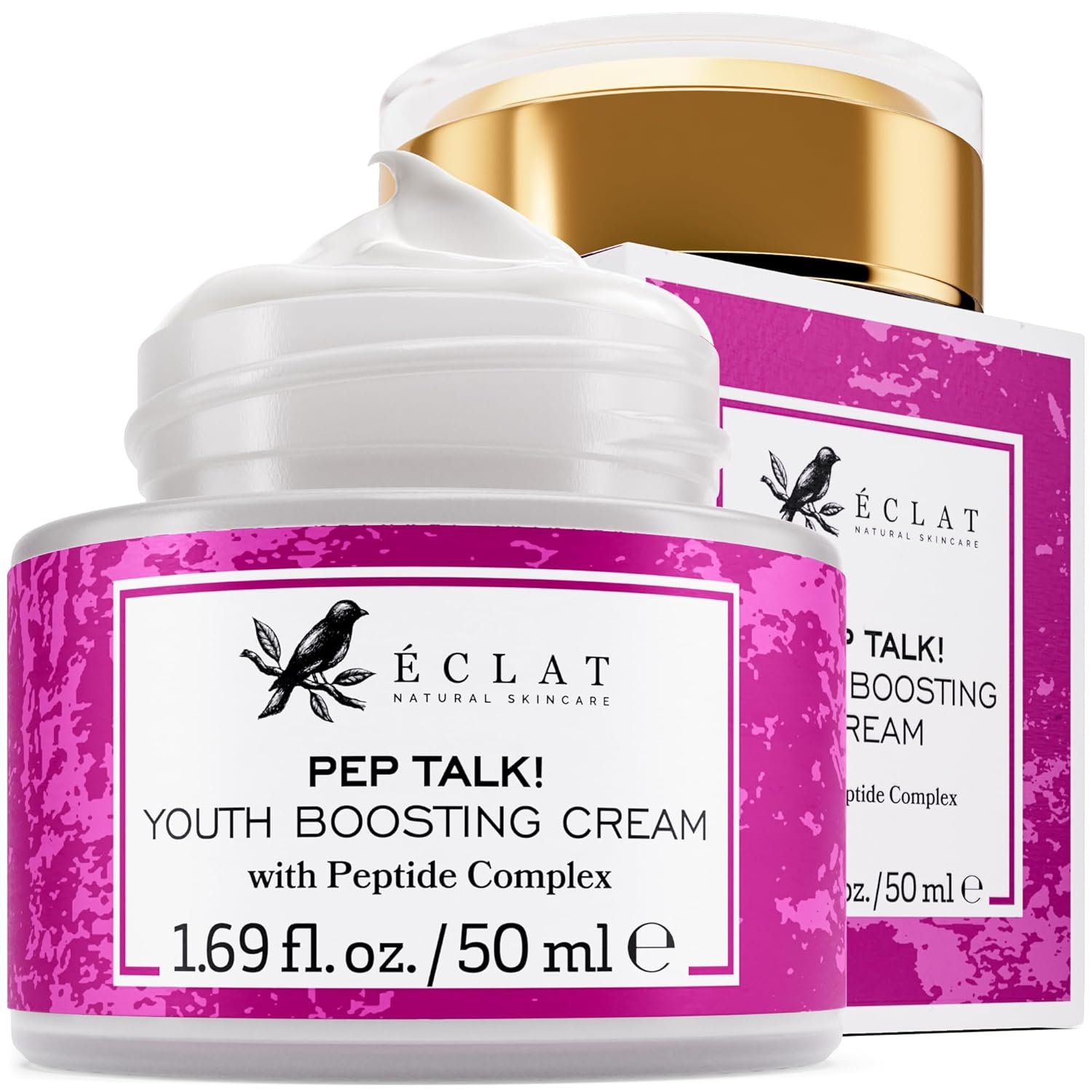 Eclat Skincare Anti Aging Face Cream – Face Moisturizer with Collagen Peptides, Hyaluronic Acid, & Vitamins C+E – Improves Fine Lines and Wrinkles – Day Cream for Women Anti Aging 50 ml