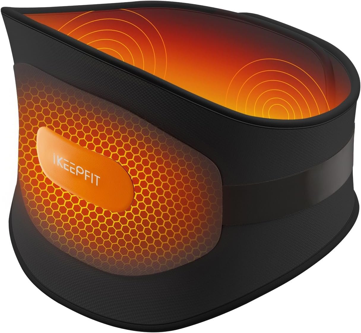 Portable Heating Pad for Back, Cordless Wearable Heat Belt with Massager for Lower Back Pain Relief, Battery Powered 8000 mAh Rechargeable, MAXwarm® 3.0, Gift for Women Men 90-310 lbs