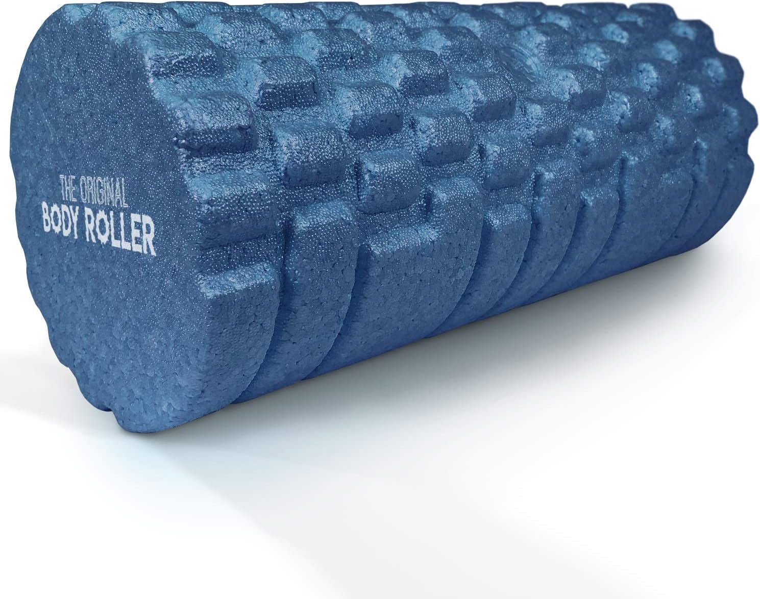 High Density Foam Roller Massager for Deep Tissue Massage of The Back and Leg Muscles – Self Myofascial Release of Painful Trigger Point Muscle Adhesions – 13″ Blue