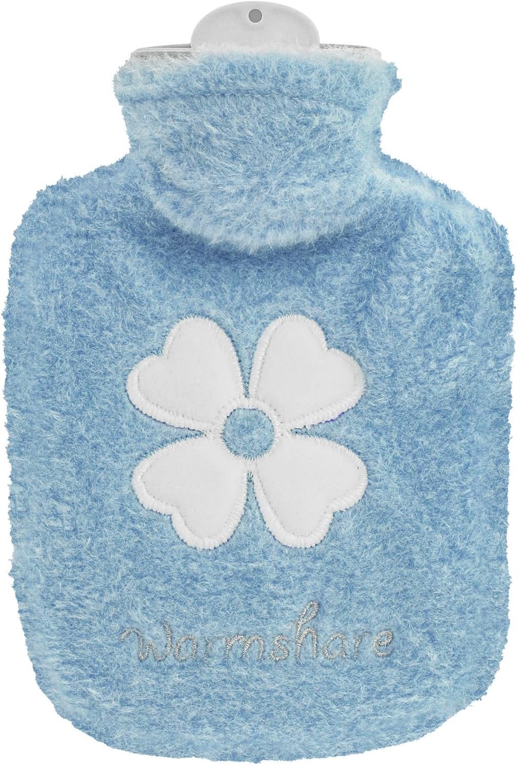 Hot Water Bottle with Soft Cover, 1L Hot Water Bag for Menstrual Cramps Warm Bag with Soft Premium Faux Fur Cover 2-in-1 Heating Bags for Cold & Warm Compress for Women Seniors Children