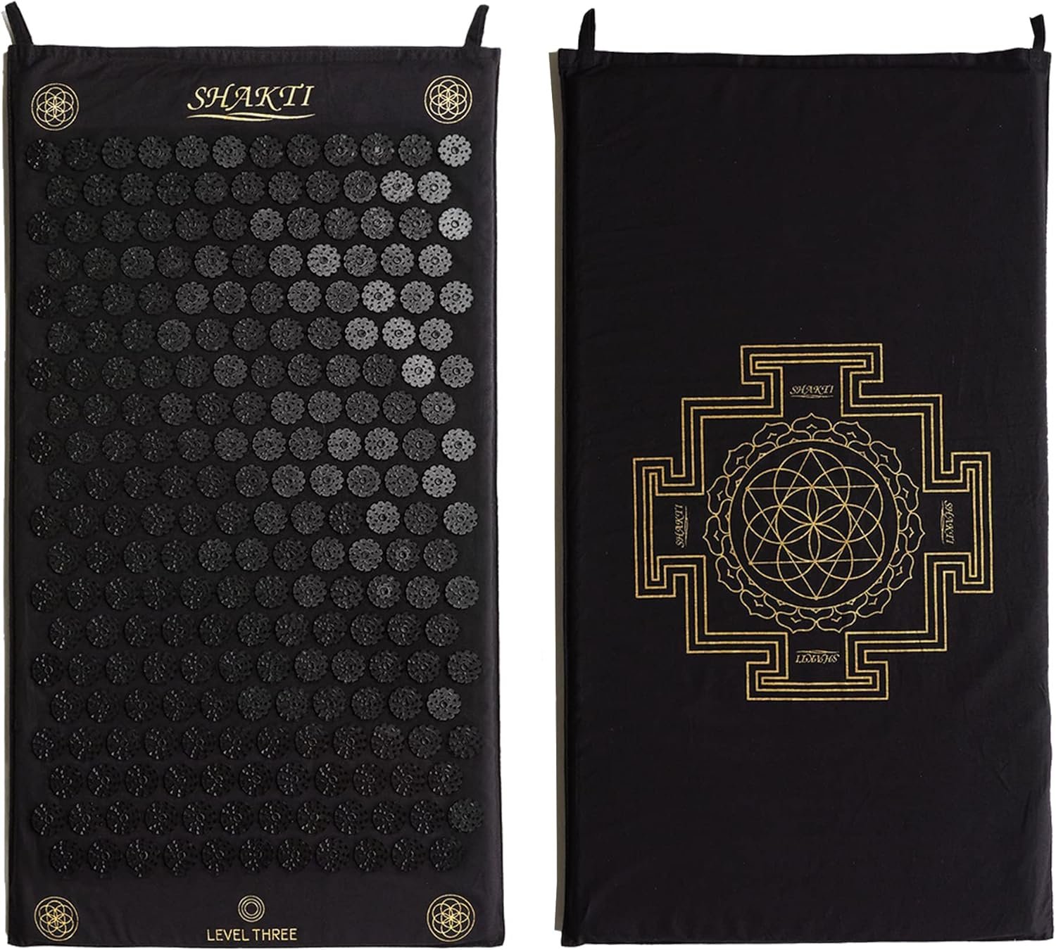 ShaktiMat Acupressure Mat for Relaxation, Massage Muscles, Aid Sleep & Unlock Inner Tension, Similar to Acupuncture, No Needles Required (Classic, Level 3, Shakti Black)